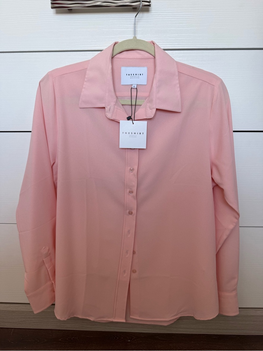 The Shirt by Rochelle Behrens Soft Pink Button-Up Blouse